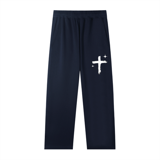 001 Signature Straight-Leg Sweatpants - Navy