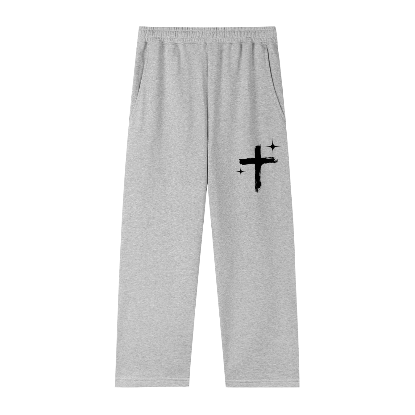 001 Signature Straight-Leg Sweatpants - Flower Gray